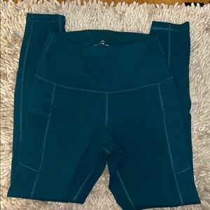 Teal High-Waisted Leggings